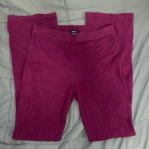 Ambiance Straight Leg Maroon Leggings